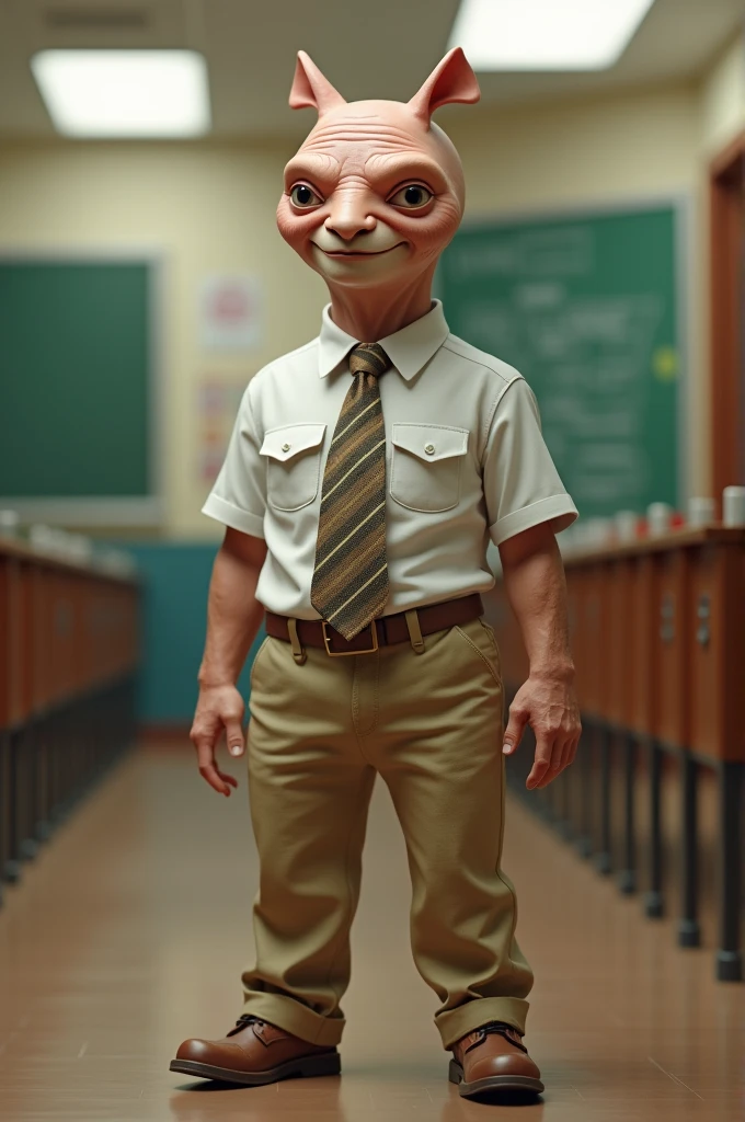 a human penis wearing an American school uniform