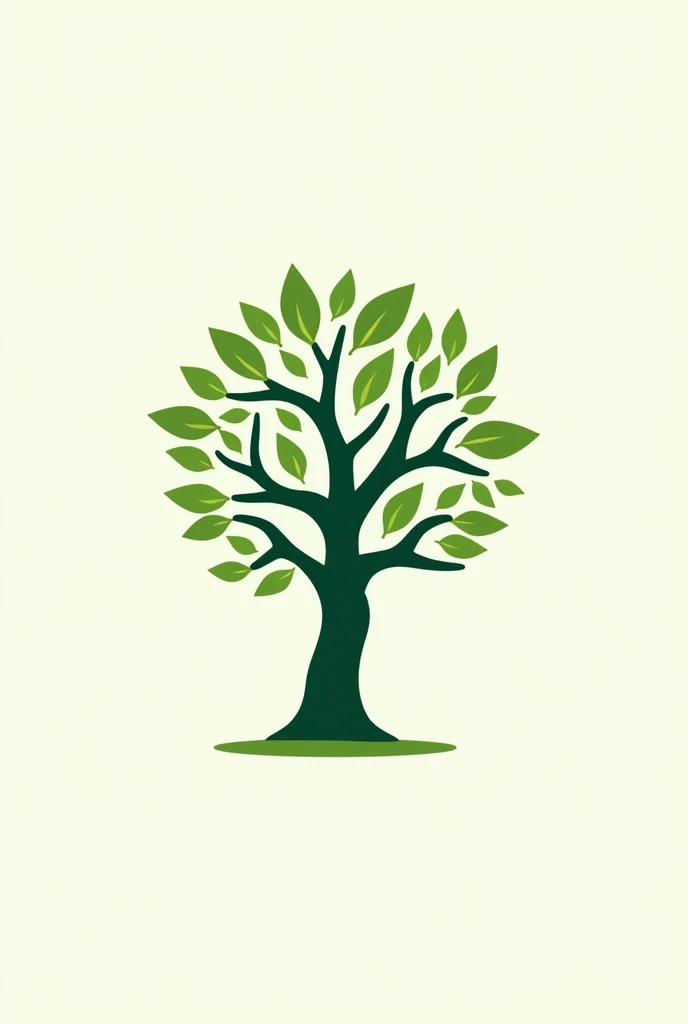 Make me a logo for my company, which is Servicios Generales Segovia, green color and containing a queñua tree, that contains the surname Segovia in the middle of the branches.