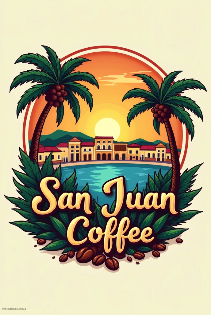 Make a logo for a coffee shop that says San Juan Coffee