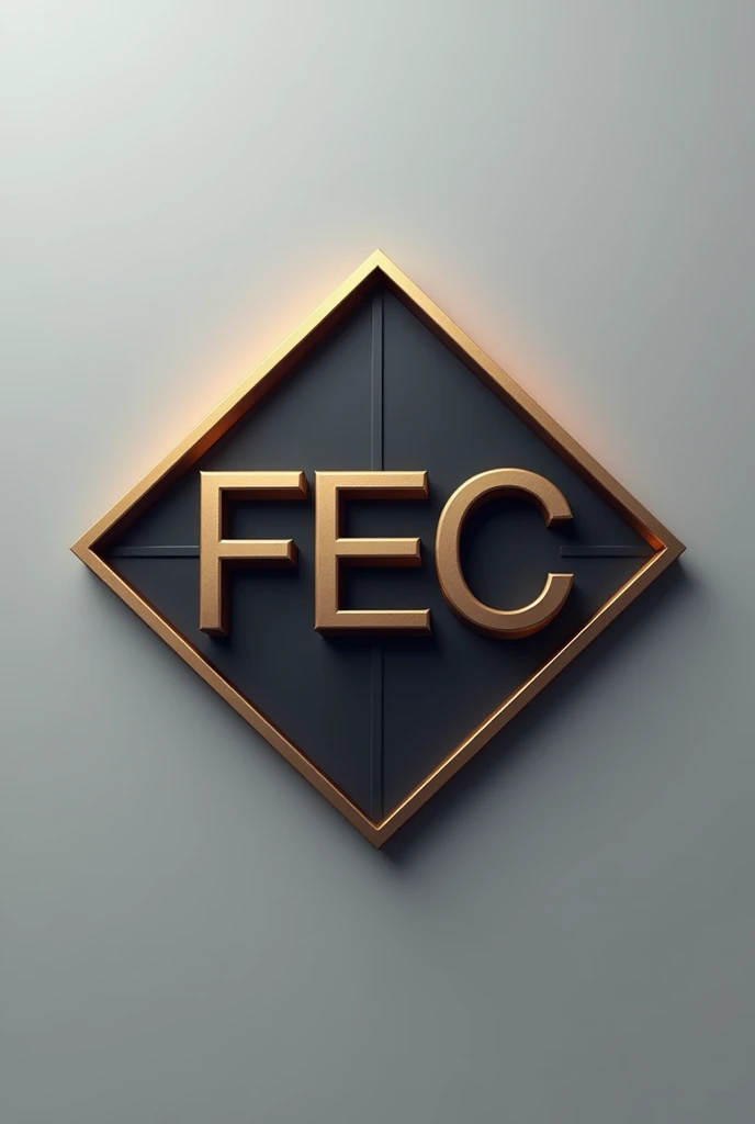 Logo type with the letters fec in a diamond shape