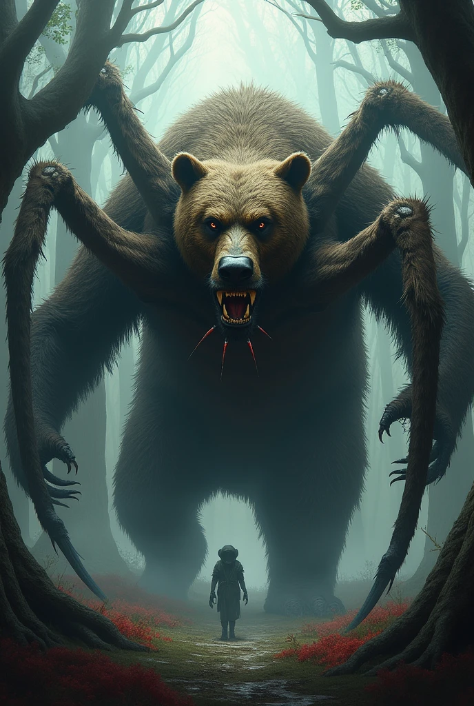 Make me a mutation of a spider and a bear