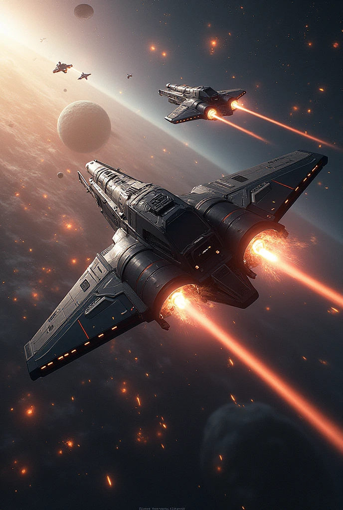 a futuristic sci-fi space battle, Very detailed, epic spaceships, intense combat, glowing energy weapons, powerful explosions, dramatic lighting, cinematographic composition, Changing Color Palette, realist rendering, Intricate mechanical details, sense of scale and grandeur, (Best Quality,4k,8k,High resolution,masterpiece:1.2),ultra detailed,(realist,photorealist,photo-realist:1.37)