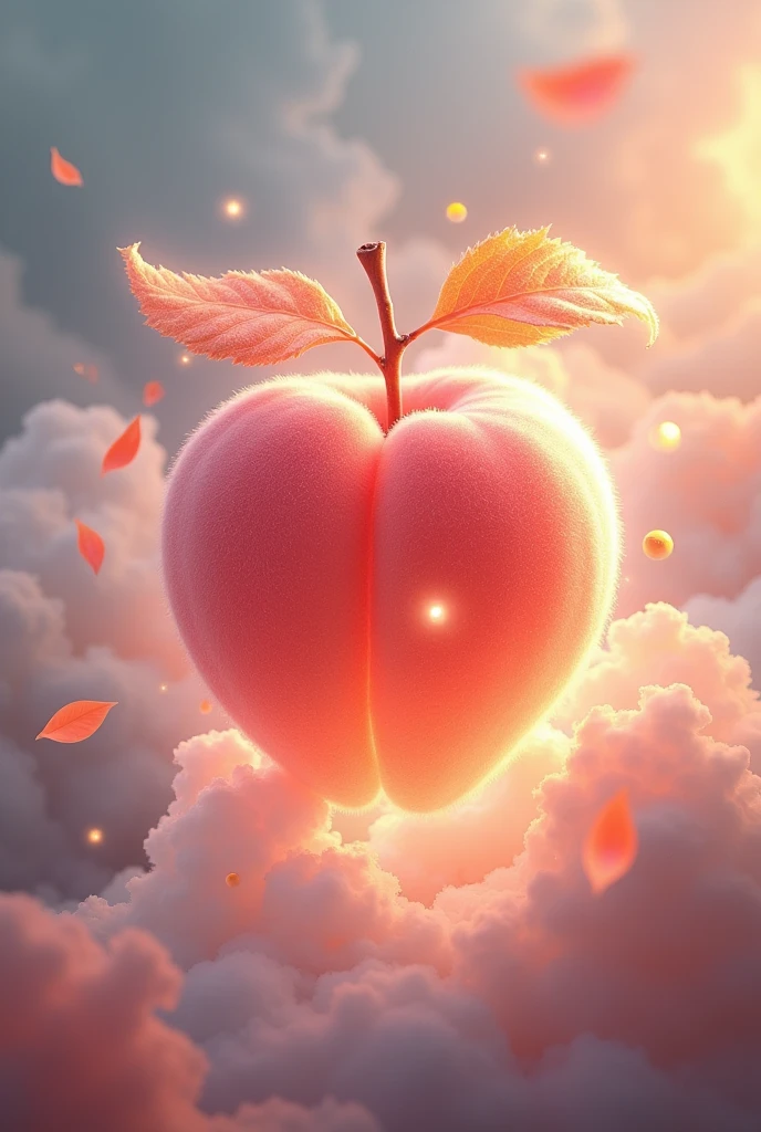 A mystical peach fruit