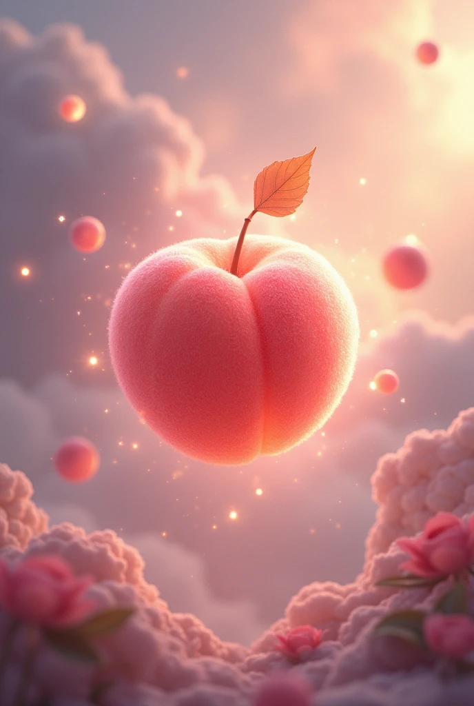 A mystical peach fruit