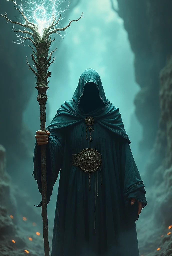 regenerate, but only one person in photo. Make him standing to front to me, and create him face. give him some magic stick