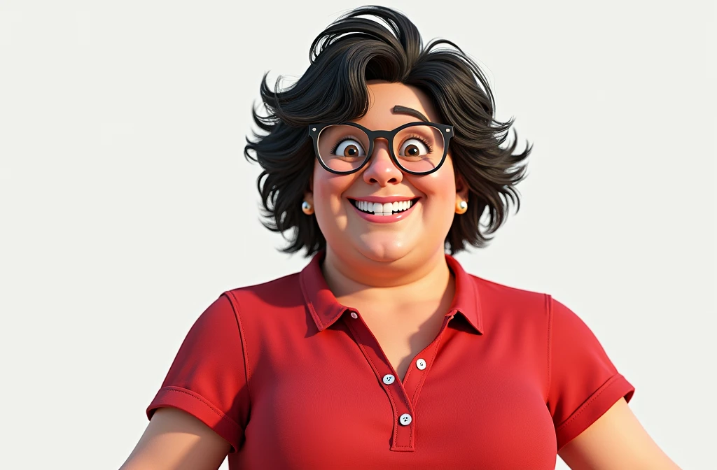 Cartoon character of a woman wearing prescription glasses and a red shirt, animation character, stylized character, animation style rendering, 3d stylized, Arnold Maya rendering, Stylized 3D rendering, toon render screenshot, 3d character, 3d character, Stylized 3D rendering, 3D character rendering, cartoon character, Personagem de close up, character posing, (Pixar-style) (master part:1.2) (bokeh) (best qualityer) (skin detailed) (detailed texture) (8k) (Argilla) (cinematic lighting) (sharp focus