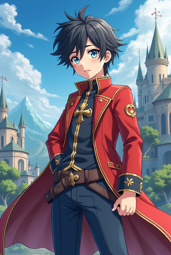 This is a fantasy story in which we follow our hero, Yoko Solis, a 15 year old boy and son of the high commander of the royal guard, Alexei Solis, from the kingdom of Celestria. Much loved by all, Alexei is considered an example of a hero.   
anime styling 


