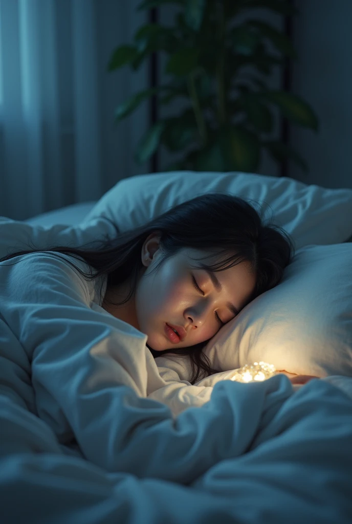 The image of a person who has light sleep