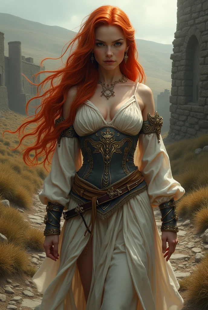 redhead angel medieval sensual warrior