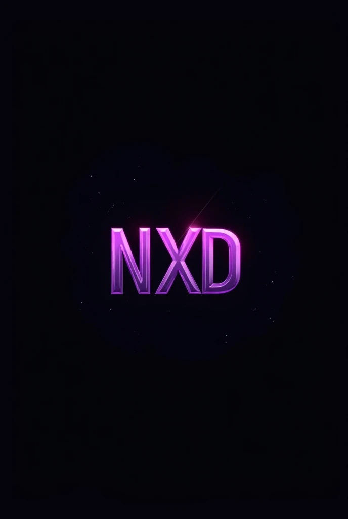 Create an image with just the acronym NXD, in black and purple with little letter effects