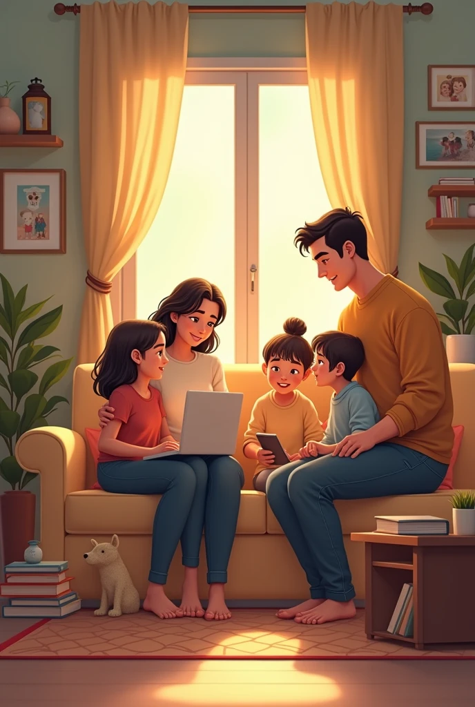 In a quiet suburban home, vivand aa família composta por três meninas: Ana, Laura and Beatriz, and a , Michael, besides their parents, Carlos and Fernanda. All family members are united by a common goal: build a bright future.