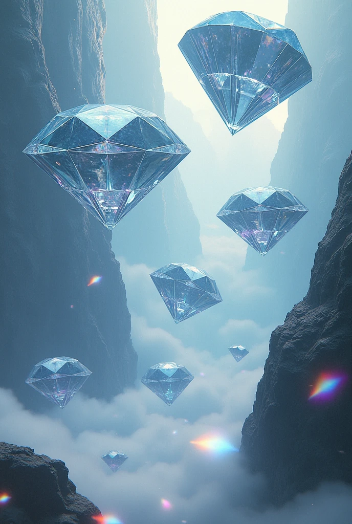 Giant diamonds falling from the sky