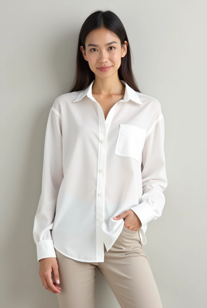 White Shirt Mockup in regular style, without buttons. How do you like me? "in" and sleeve in color "inerde".