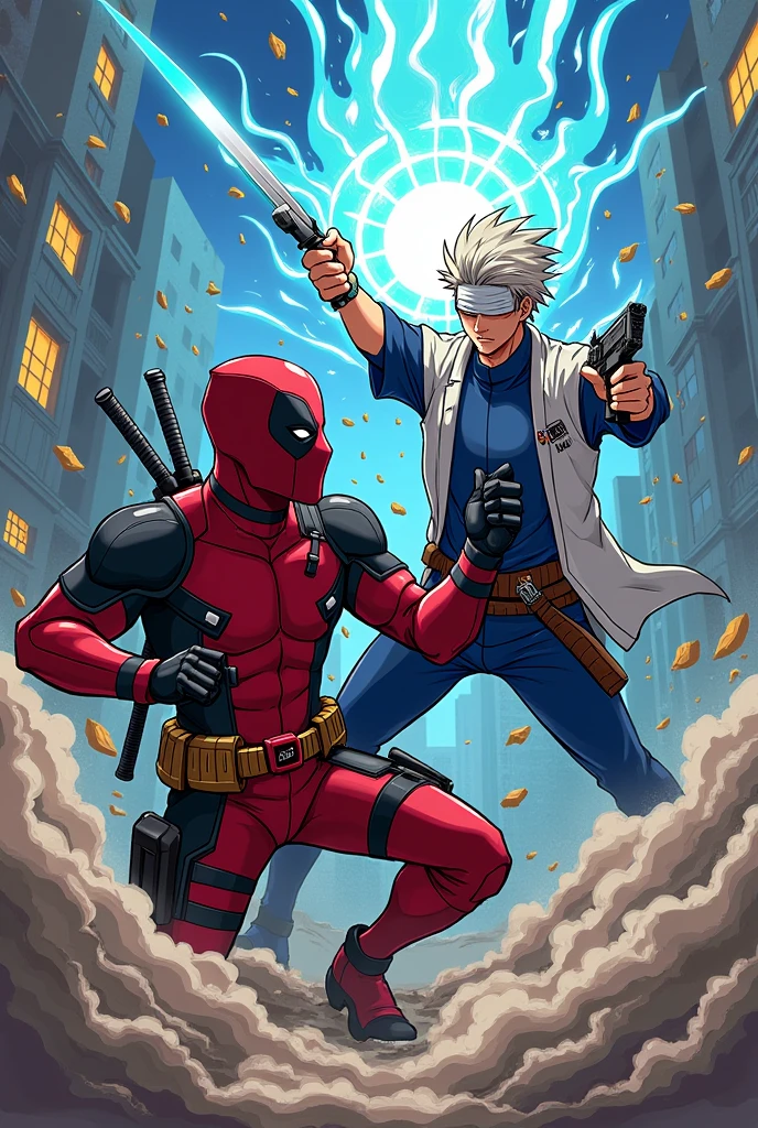 has a story about Deadpool for Satoru Gojo's jujutsu mastermind, in anime or manga style