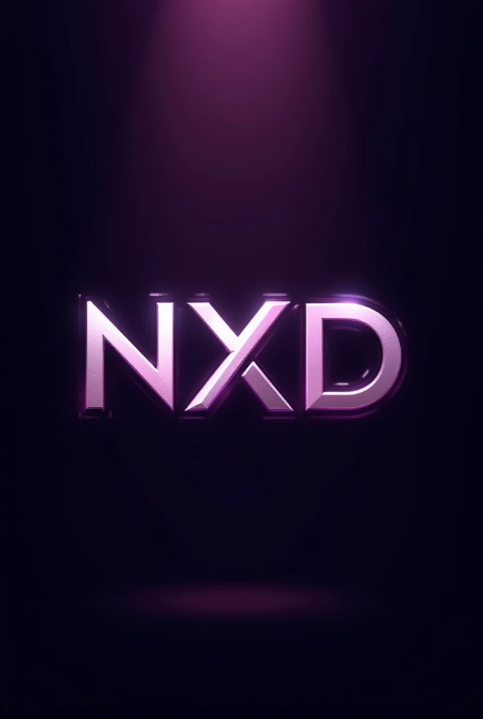 Create an image with just the acronym NXD, in black and purple with letter effects