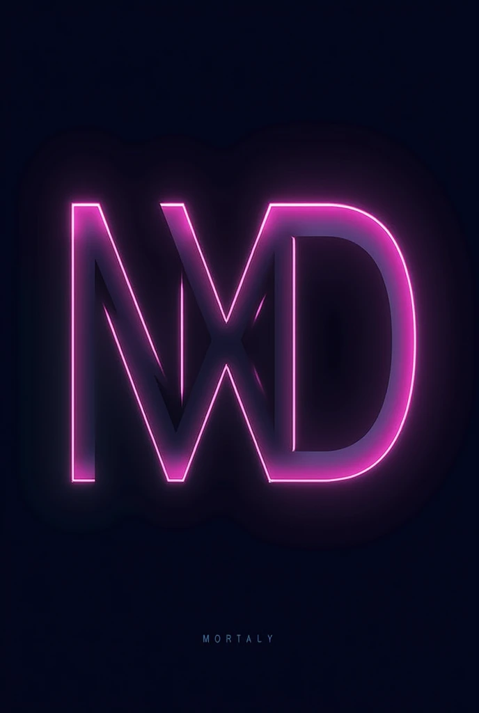 Create an image with just the acronym NXD, in black and purple with letter effects with hollow letters and slightly thick fonts