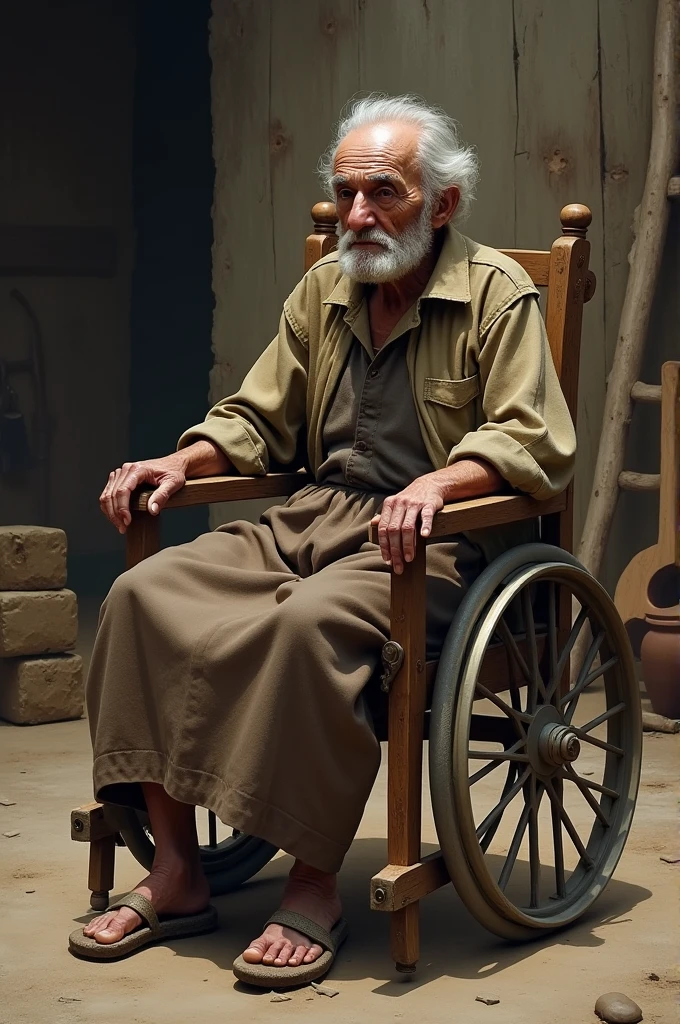 Peasant in a wheelchair