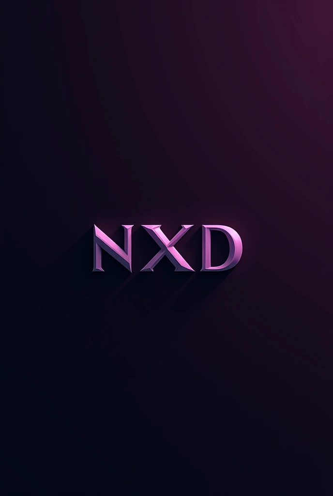 Create an image with just the acronym NXD, in black and dark purple, with letter effects with hollow letters and slightly thick fonts