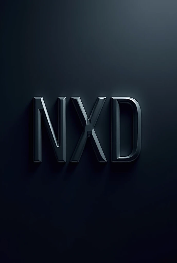 Create an image with just the acronym NXD, in black and dark blue, with letter effects with hollow letters and slightly thick fonts