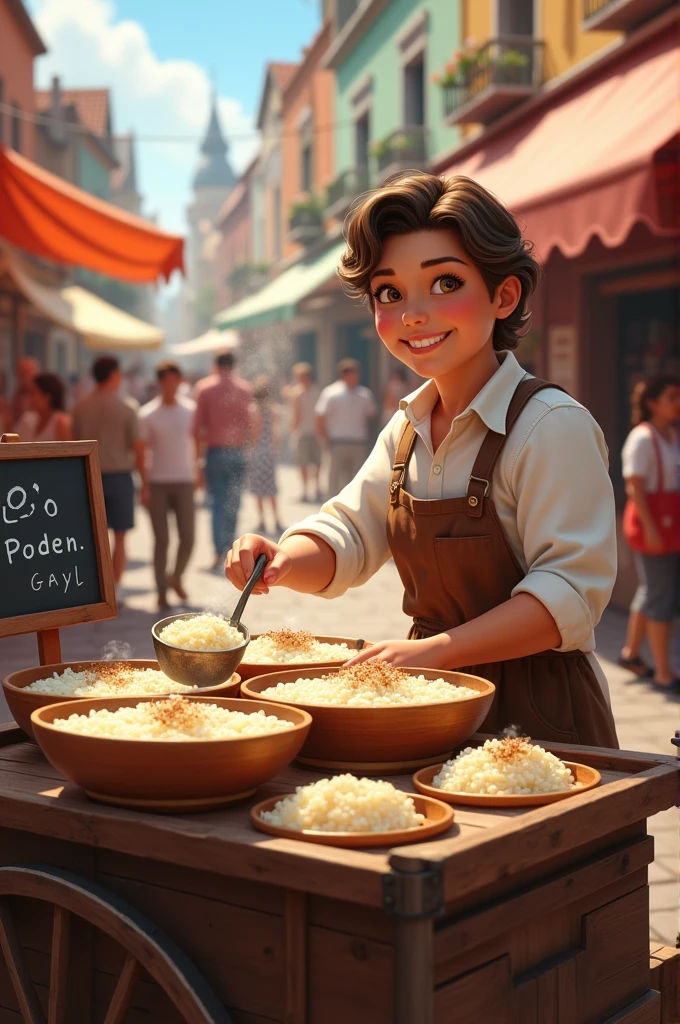 Sale of rice pudding