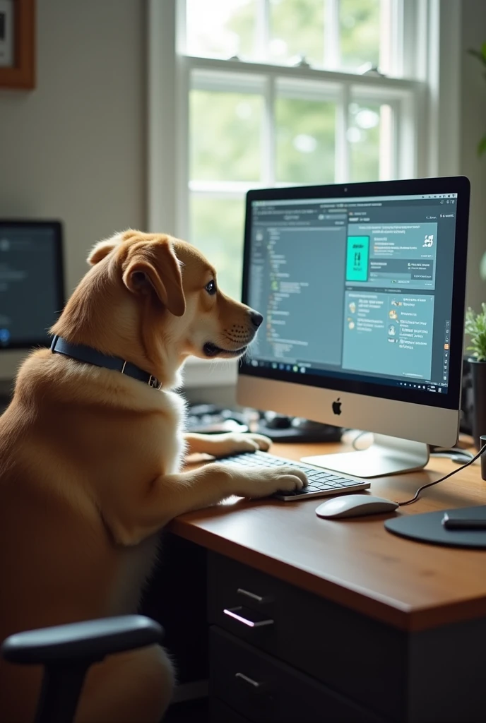 A meme of a dog sitting in front of a computer with the caption “When you realize you’re losing touch with reality by spending too much time on social media”.