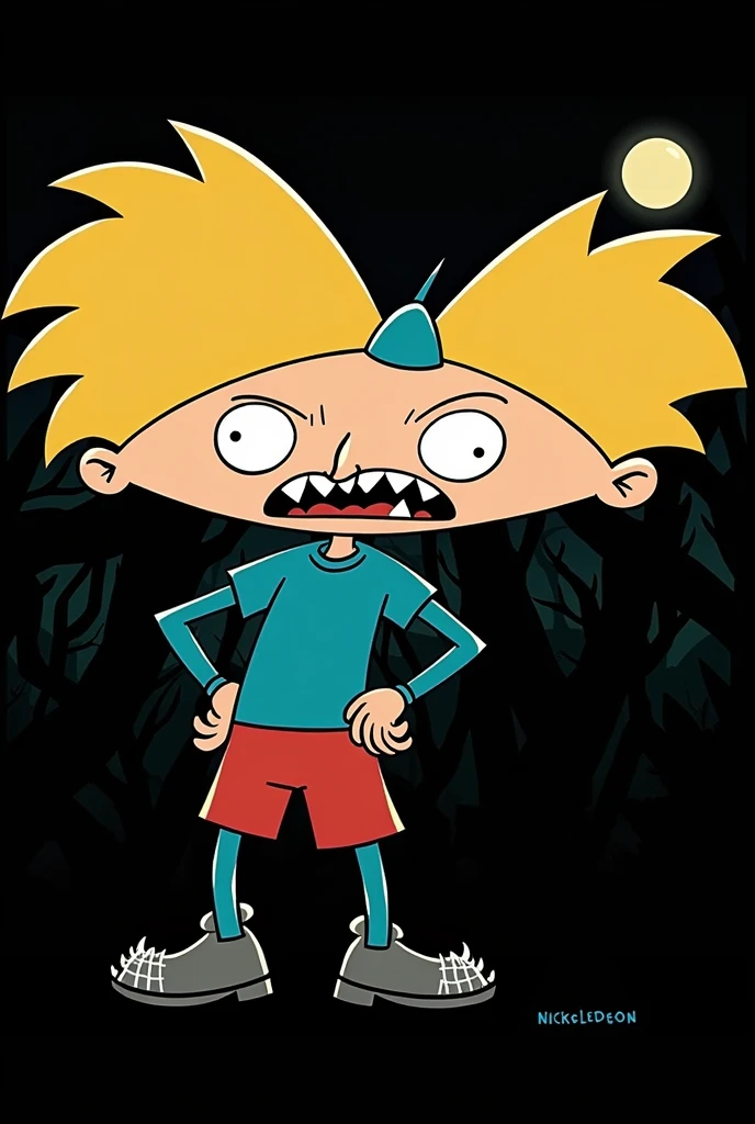 Arnold Shortman from Hey Arnold As a werewolf 