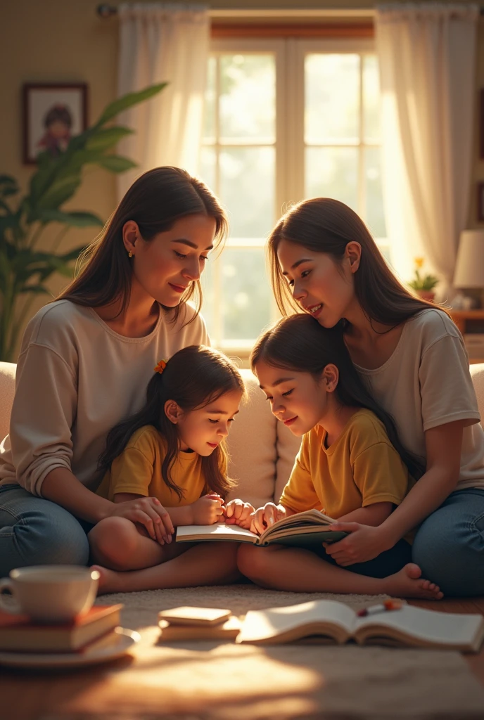 In a quiet suburban home, vivand aa família composta por três meninas: Ana, Laura and Beatriz, and a , Michael, besides their parents, Carlos and Fernanda. All family members are united by a common goal: build a bright future.