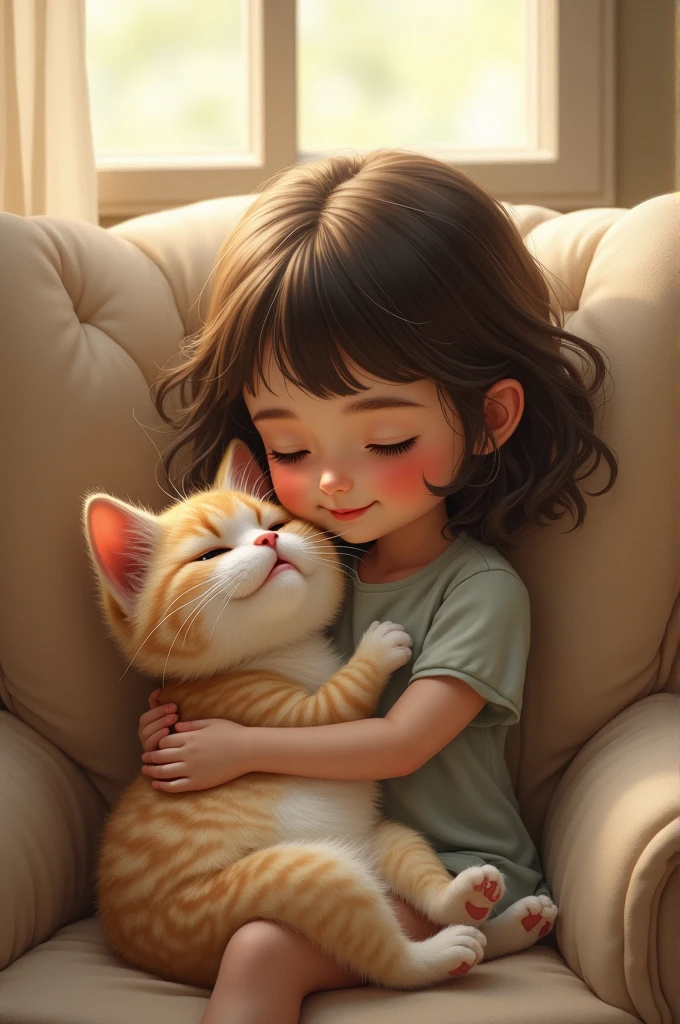 Girl with a cat