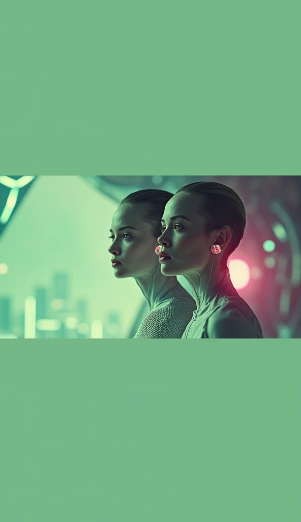 futuristic background and enhance the appearance of people