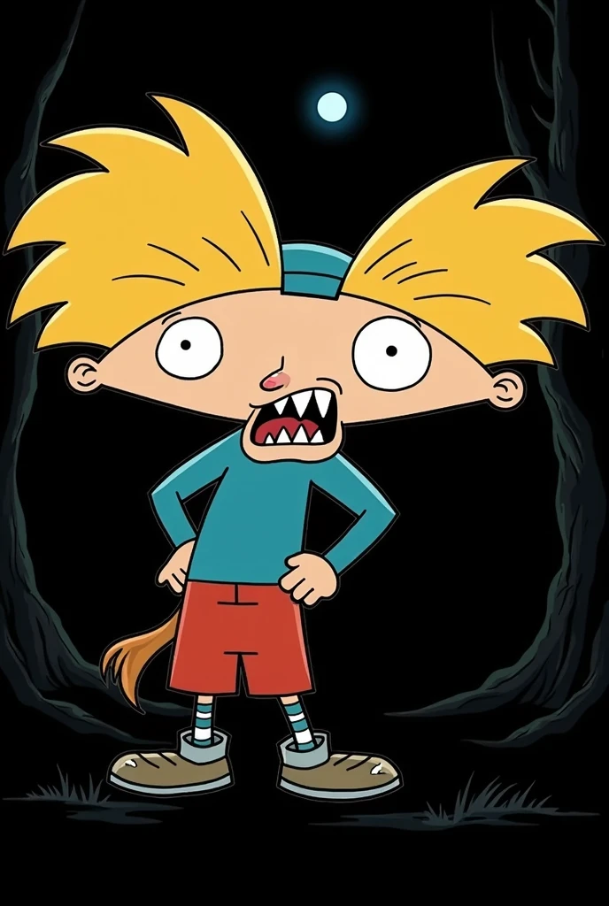 Arnold Shortman from Hey Arnold As a werewolf 