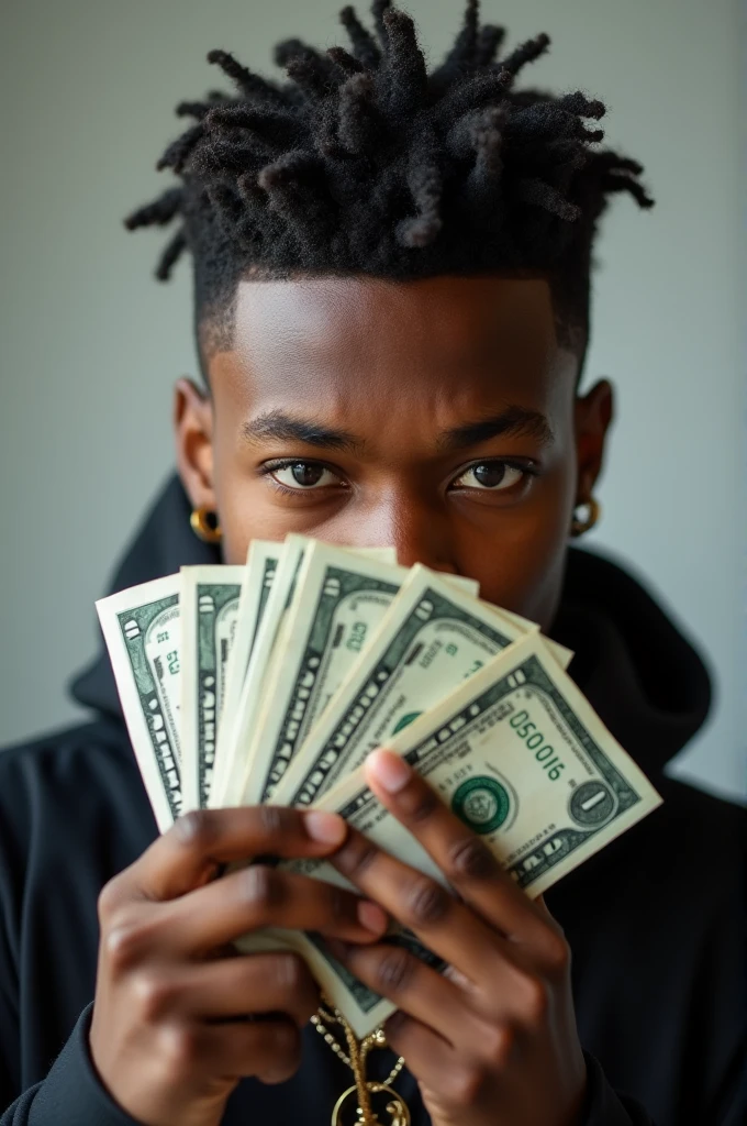 NBA boy with a stack of money