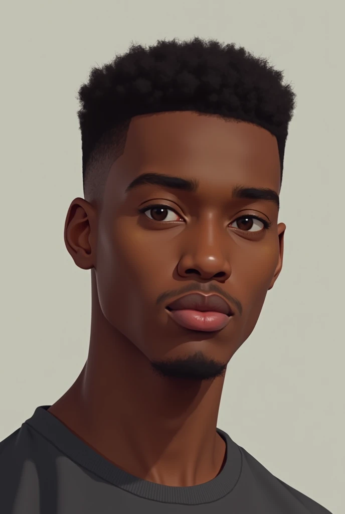 Black guy with short hair in mid twenties
