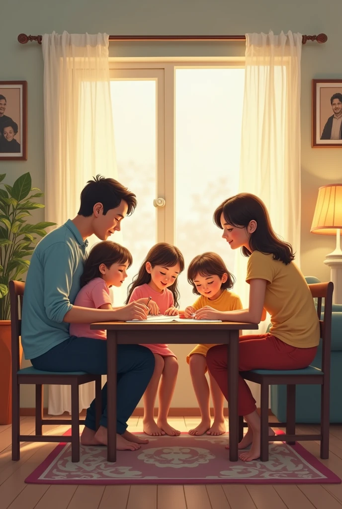 In a quiet suburban home, lives a family composed of three girls: it's a boy: , besides their parents. All family members are united by a common goal: build a bright future.