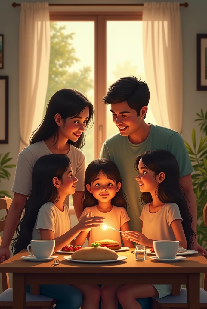 In a quiet suburban home, lives a Brazilian family made up of three girls: it's a boy: , besides their parents. All family members are united by a common goal: build a bright future.