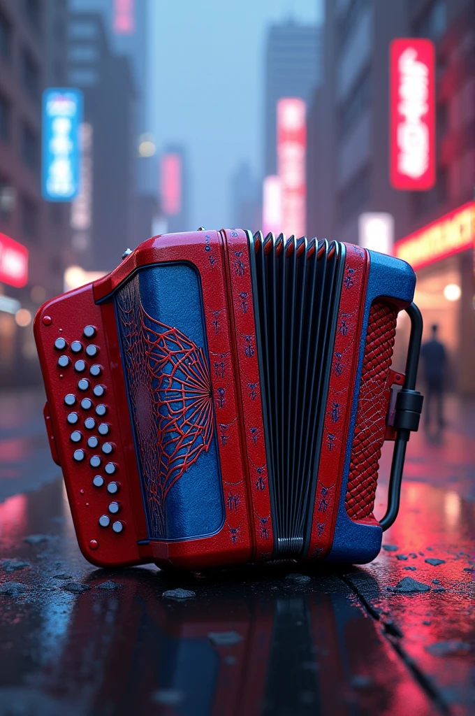 Accordion with Spiderman design