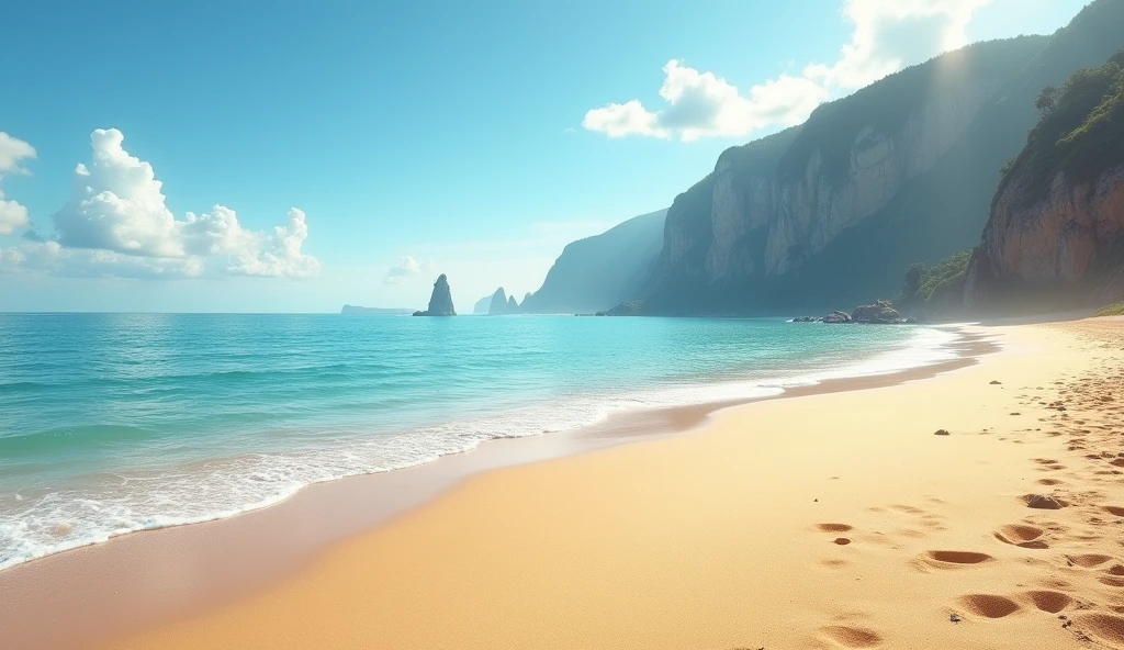 beach with no one in the distance