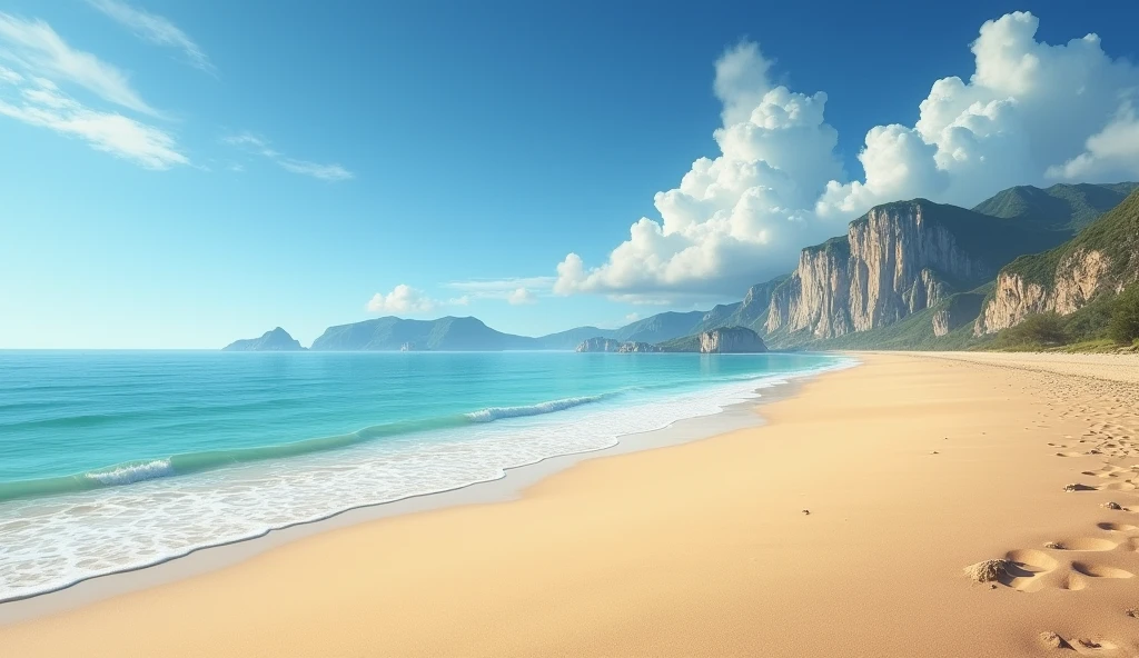 beach with no one in the distance