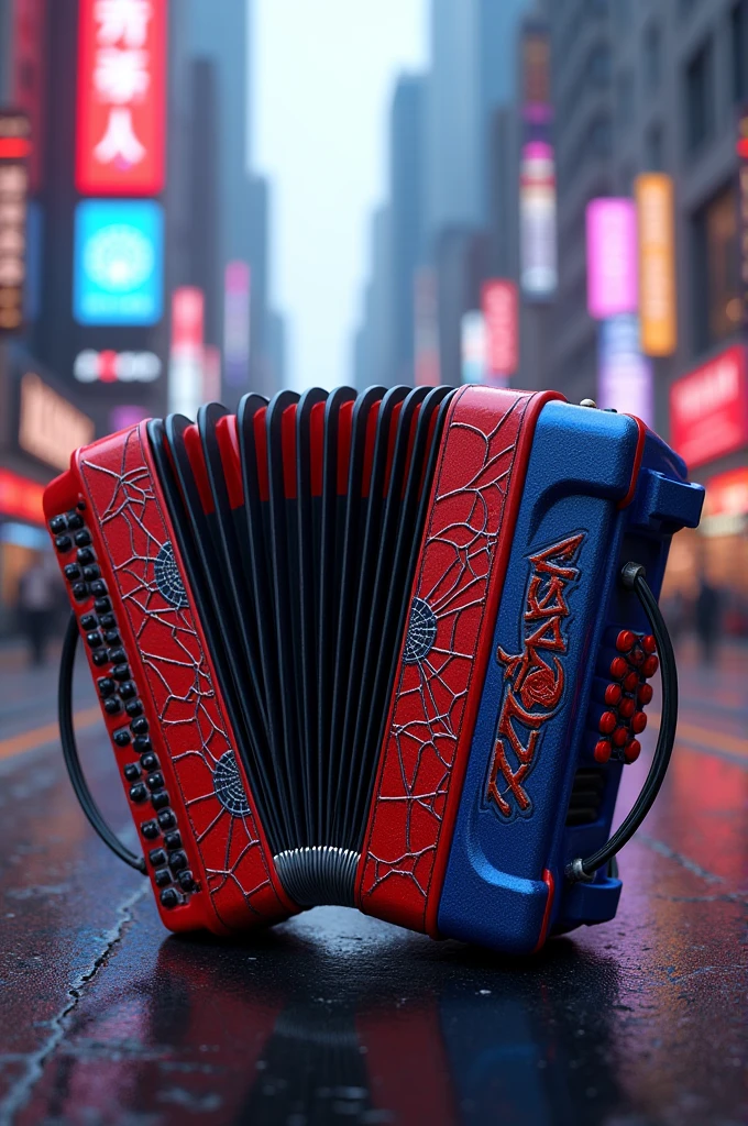 Accordion with Spiderman design
