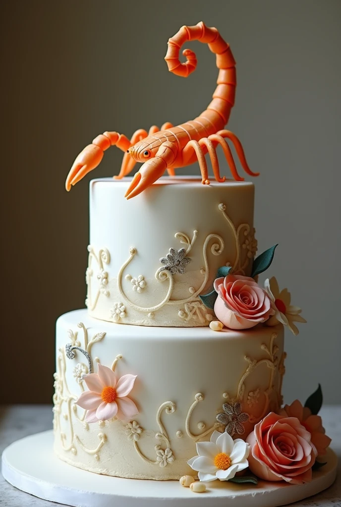 create a cute scorpion wedding cake