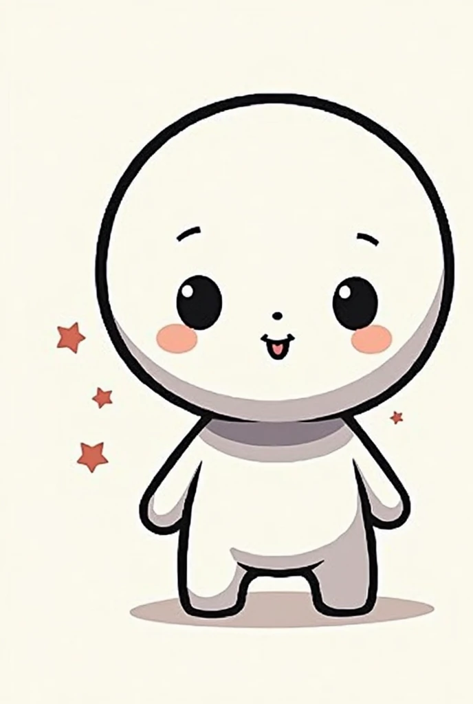 Personnage simple en 2d qui salut de la main il ouvre sa bouche