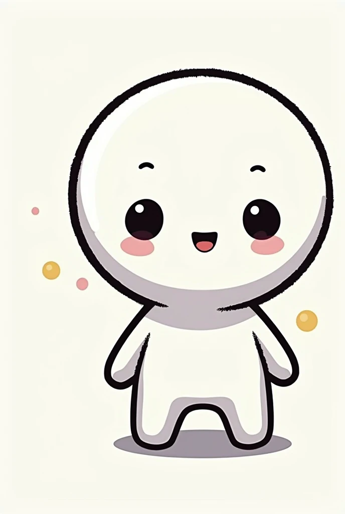 Personnage simple en 2d qui salut de la main il ouvre sa bouche