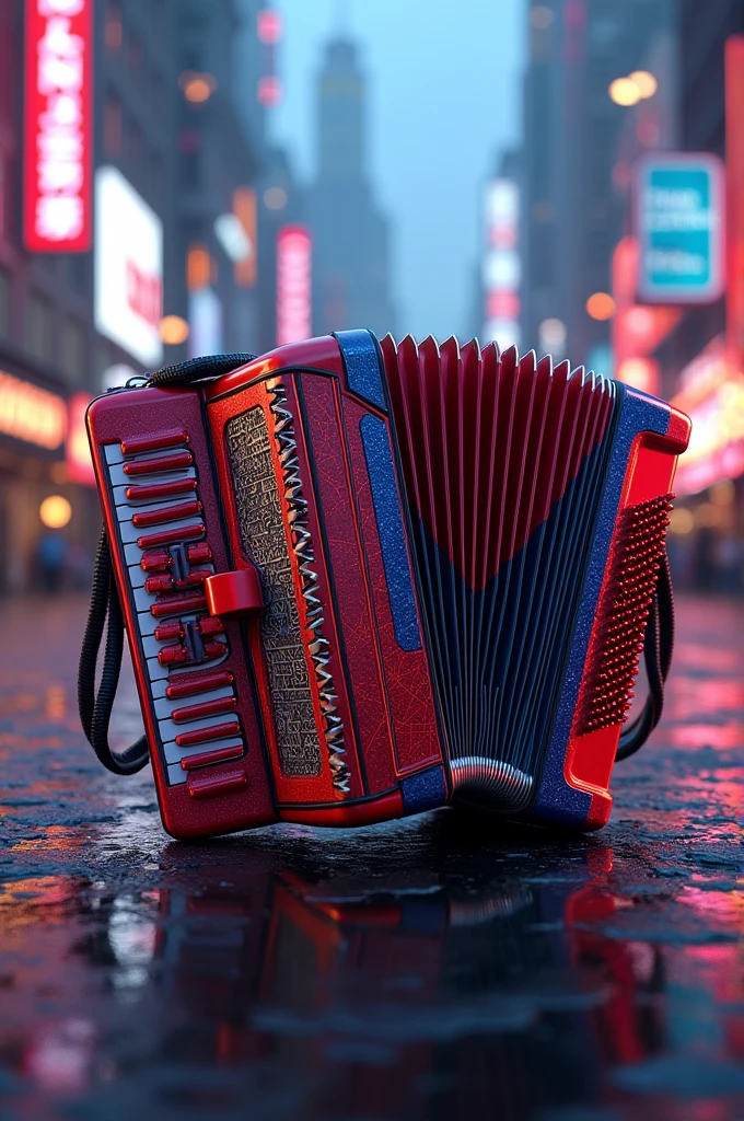 Accordion with Spiderman design
