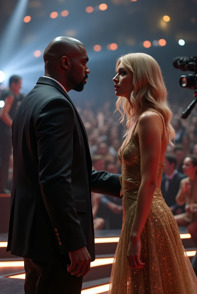 Kanye west y Taylor Swift en los gramis