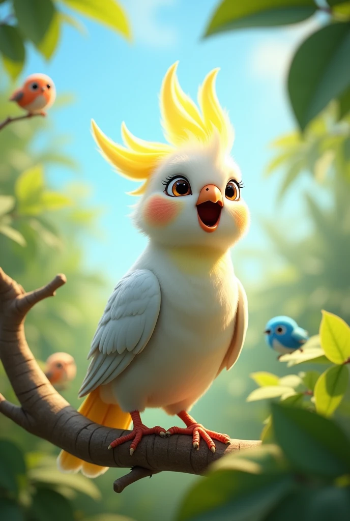 Now lulu the cockatiel is having the best time of her life