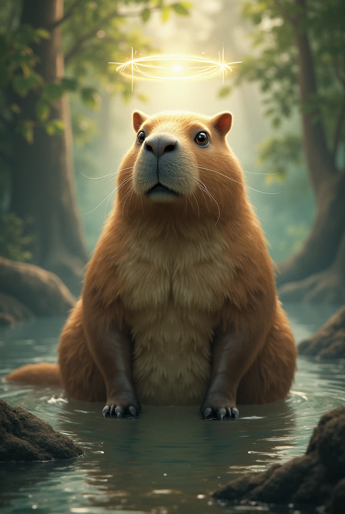 Blessed capybara, as a prophet of wisdom