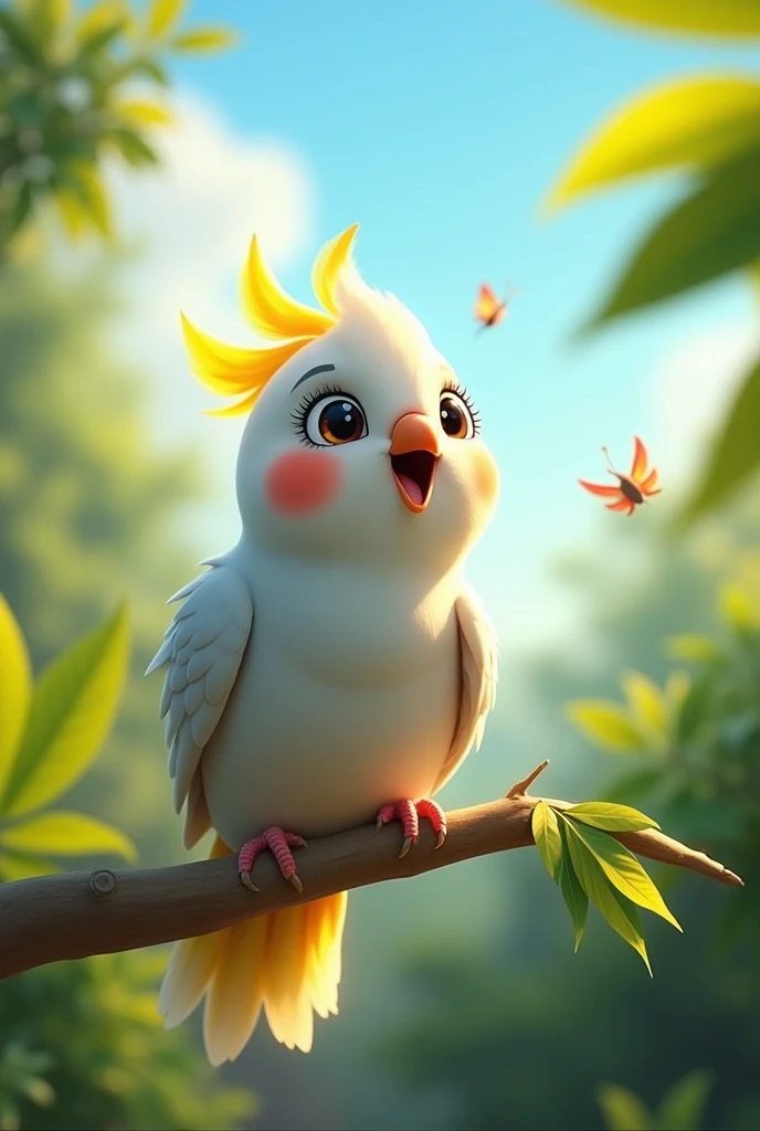 Now lulu the cockatiel is having the best time of her life