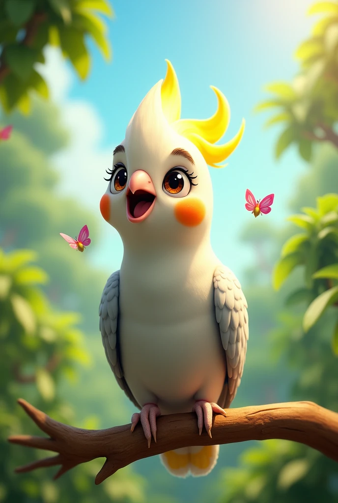 Now lulu the cockatiel is having the best time of her life