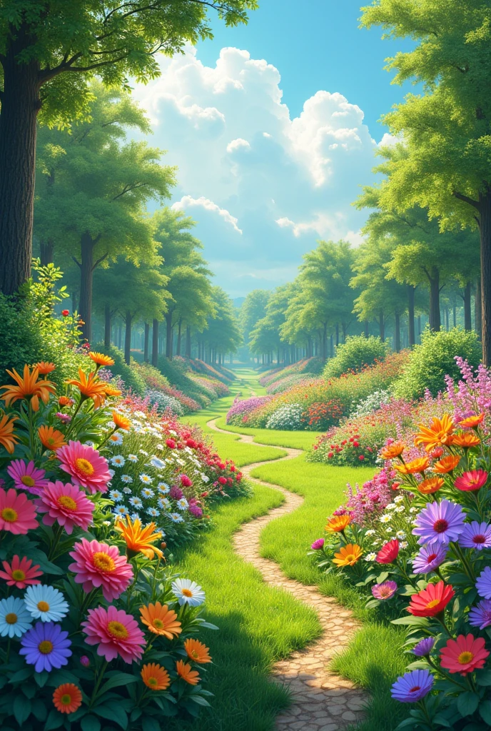 Flowering garden in spring