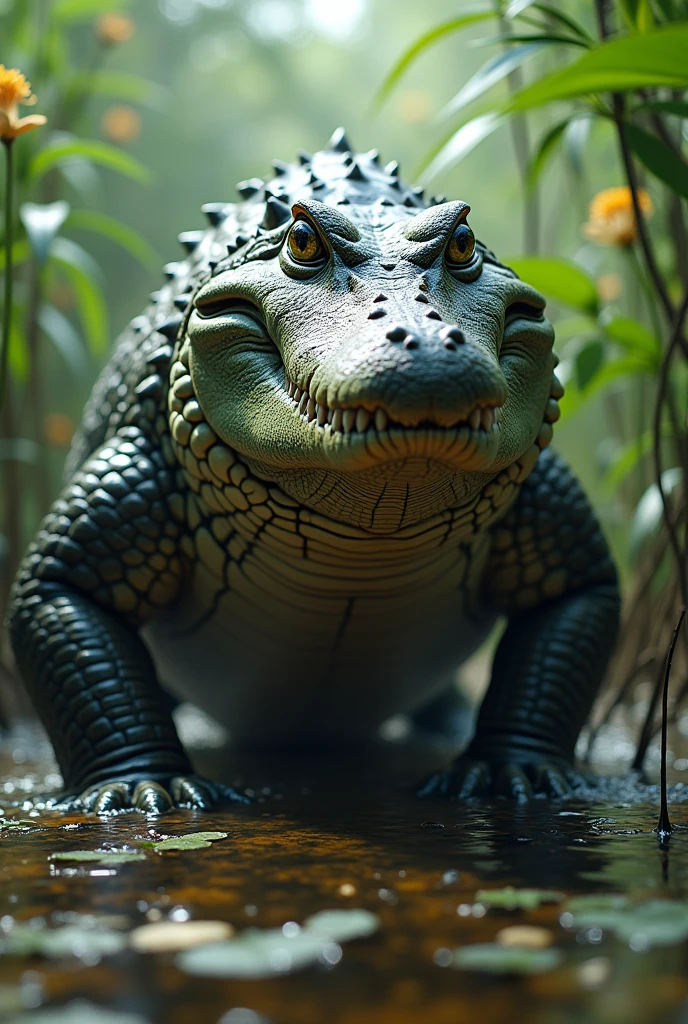 standing crocodile