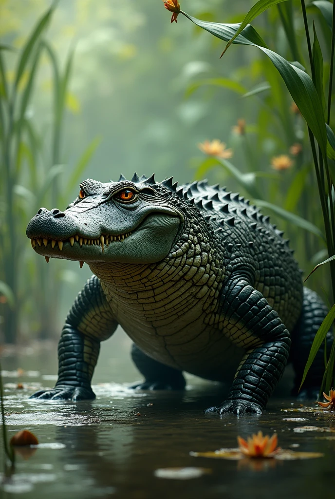 standing crocodile